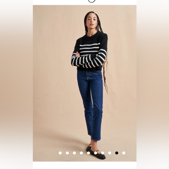 La Ligne Mini Marin Sweater Black Cream Stripe - Picture 4 of 9